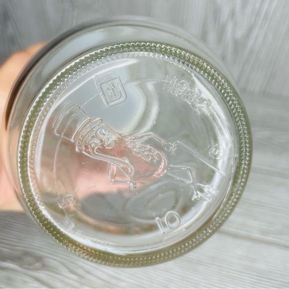 Planters Peanuts Vintage 1982 Mr. Peanut Wheat Pattern Peanut Jar 9 In. with Lid - Picture 4 of 5